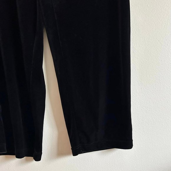 Size 18 Black Elastic Waist Pull On Velour Slacks by Always Caroline - Picture 2 of 7